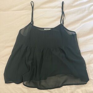 cute dark green tank top